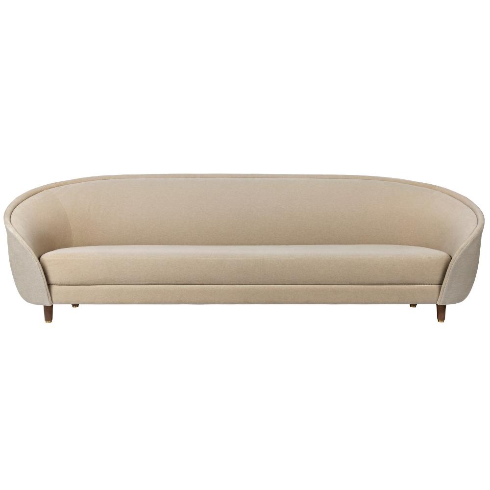 GUBI Revers 110-inch Sofa with Walnut Legs and Dedar Alexander Melange 010 Upholstery