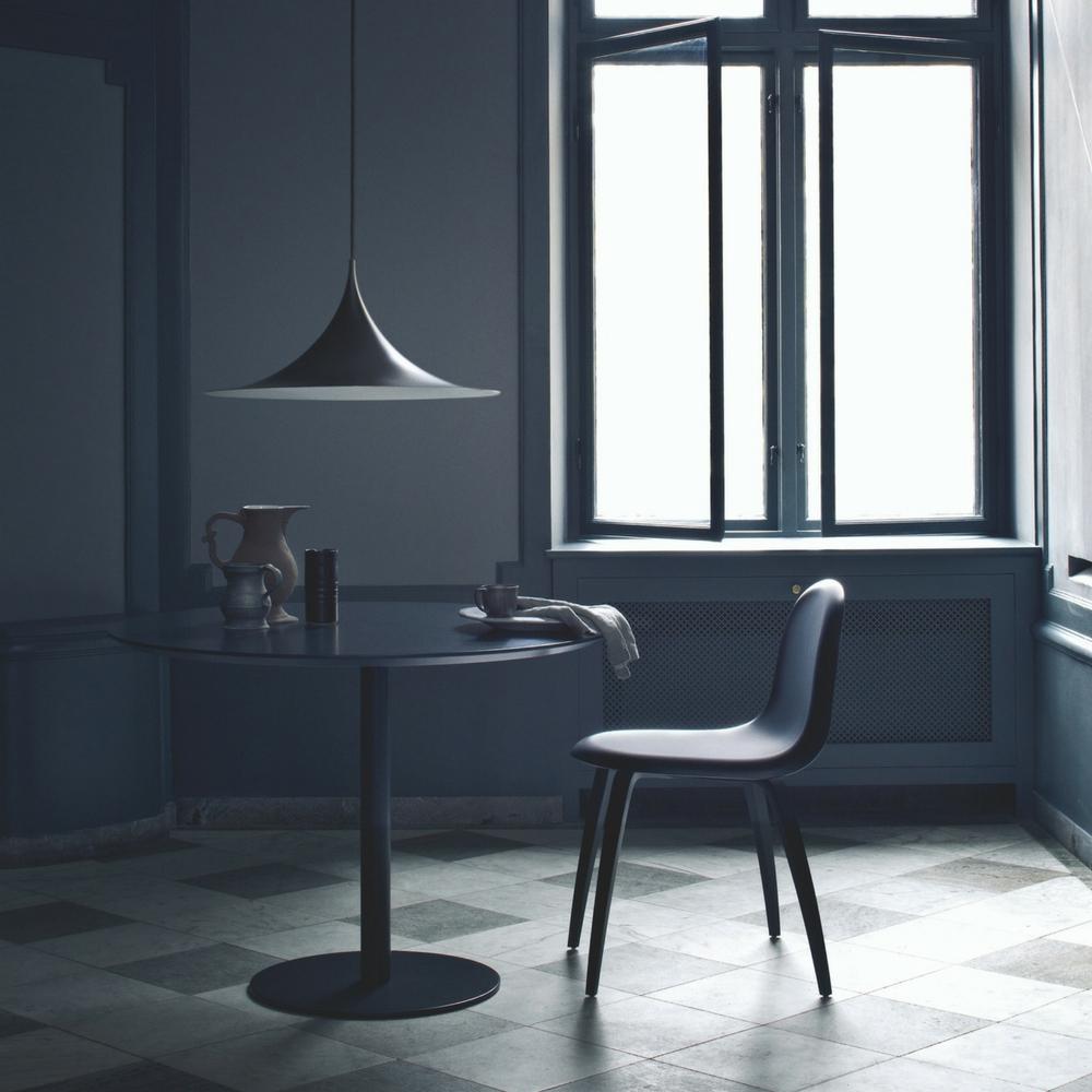 Gubi Large Black Semi Pendant in Dining Room