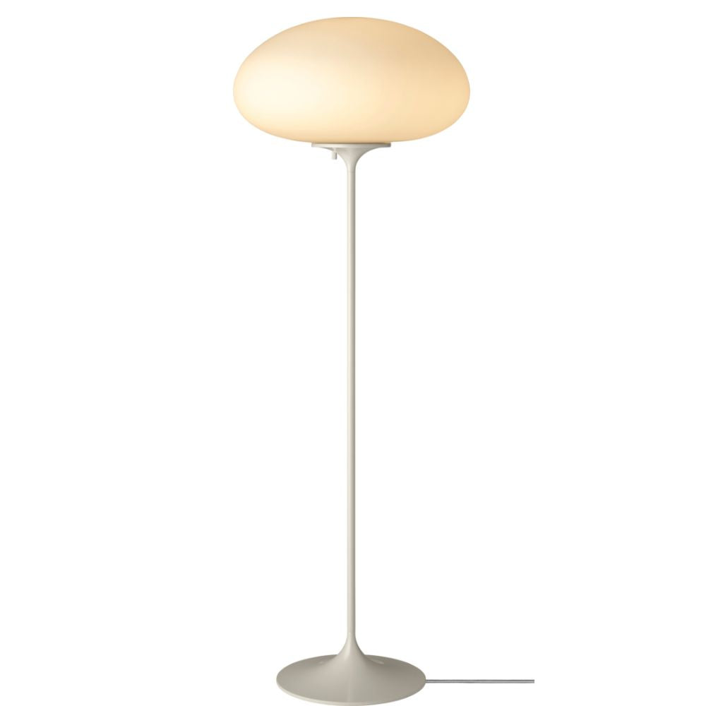 GUBI Stemlite Floor Lamp by Bill Curry Pebble Grey Light On