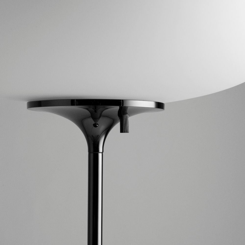 GUBI Stemlite Floor Lamp Black Chrome Detail by Bill Curry