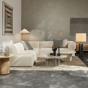 GUBI modular Wonder Sofa by Space Copenhagen in Living Room with Epic Coffee Tables