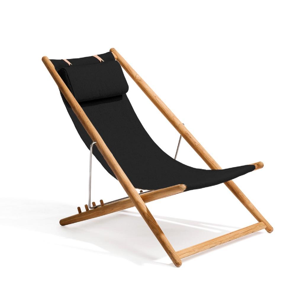 Skargaarden H55 Sun Lounger Black Sunbrella