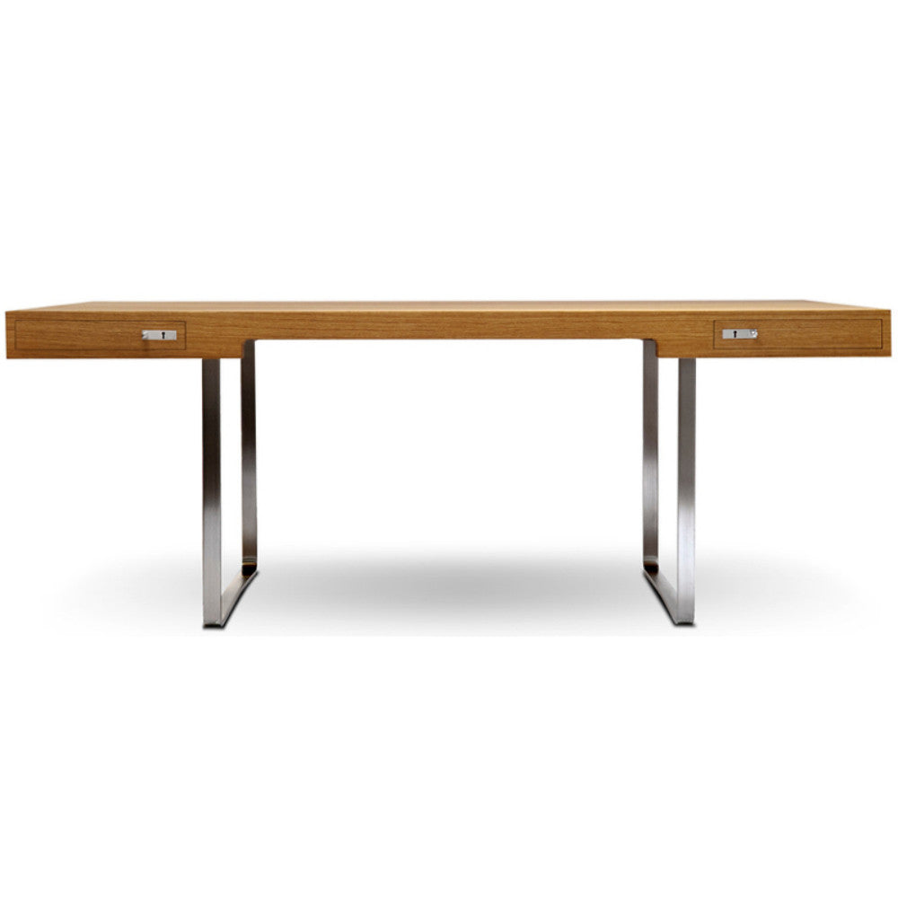 Wegner CH110 Desk in Oak with Stainless Steel Base by Carl Hansen and Son