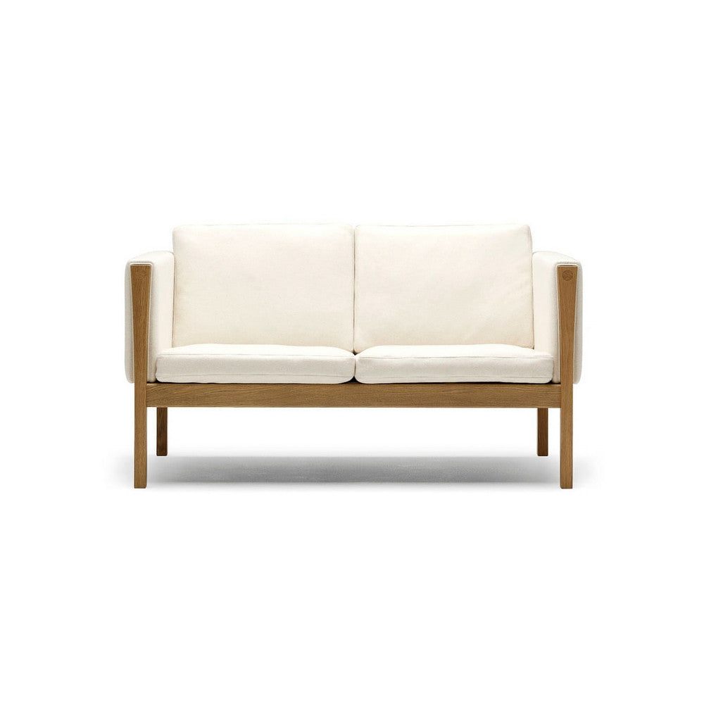 Hans Wegner CH162 Loveseat Oak with Kvadrat Divina Fabric by Carl Hansen & Søn