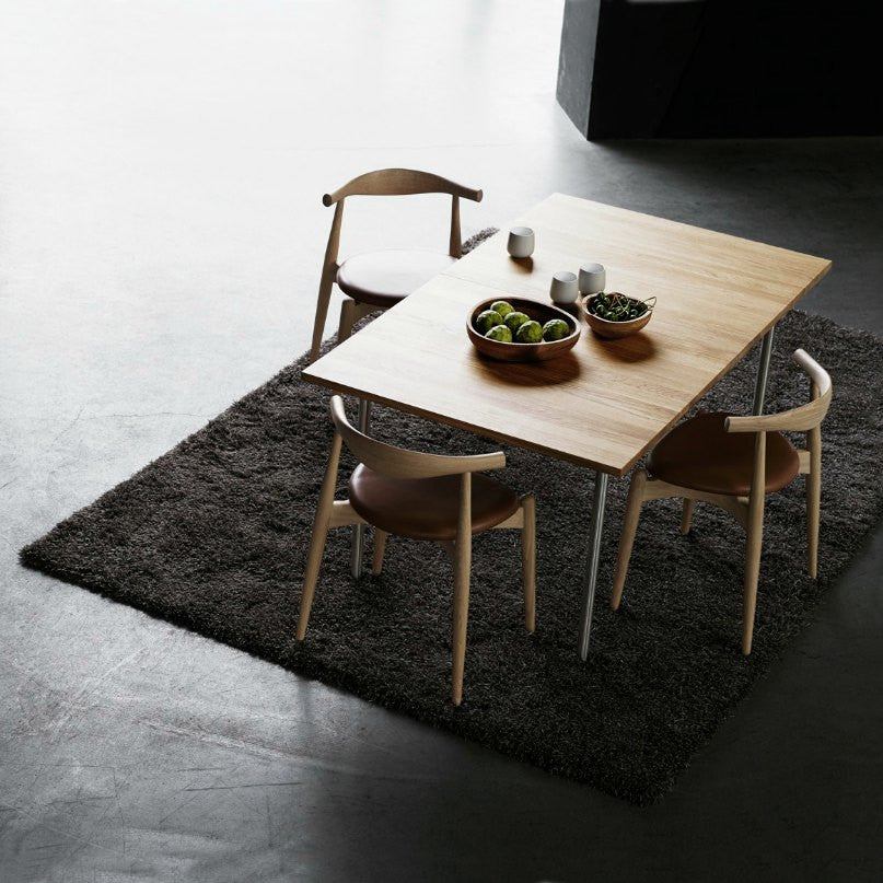 Hans Wegner CH322 Dining Table Overhead View Carl Hansen & Son