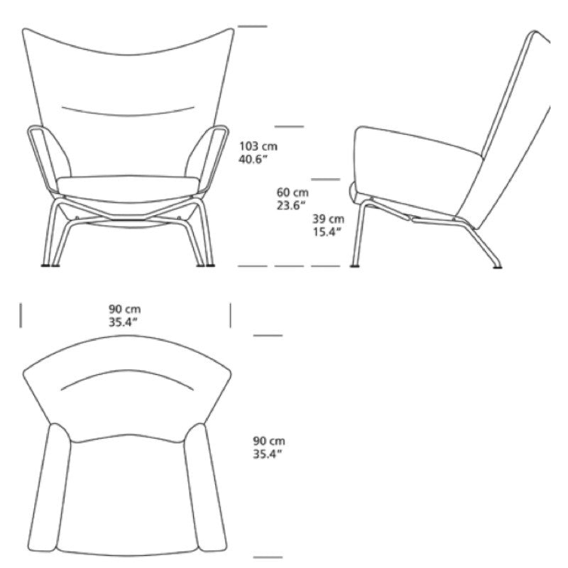 Hans Wegner CH445 Dimensions Carl Hansen and Son