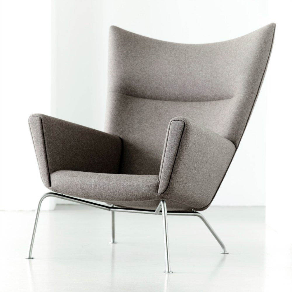 Hans Wegner CH445 Light Grey Angled Front Photo Carl Hansen and Son