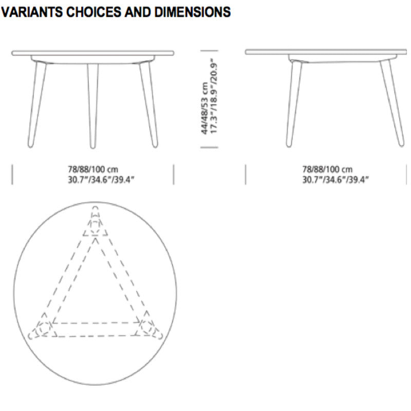 Hans Wegner CH008 Round Coffee Table Dimensions Carl Hansen & Son