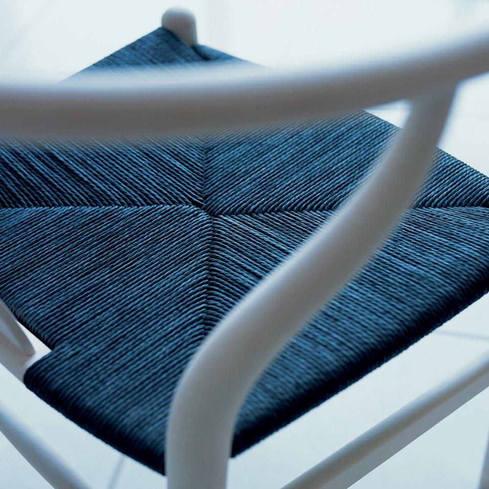 Wegner Wishbone Chair Black Papercord Detail