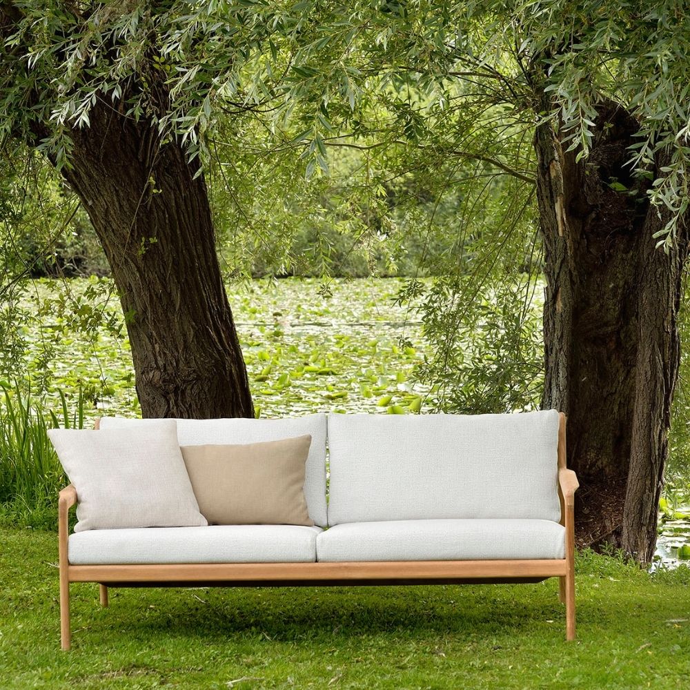 Ethnicraft Teak Jack Outdoor Sofa 2-Seat with Trees