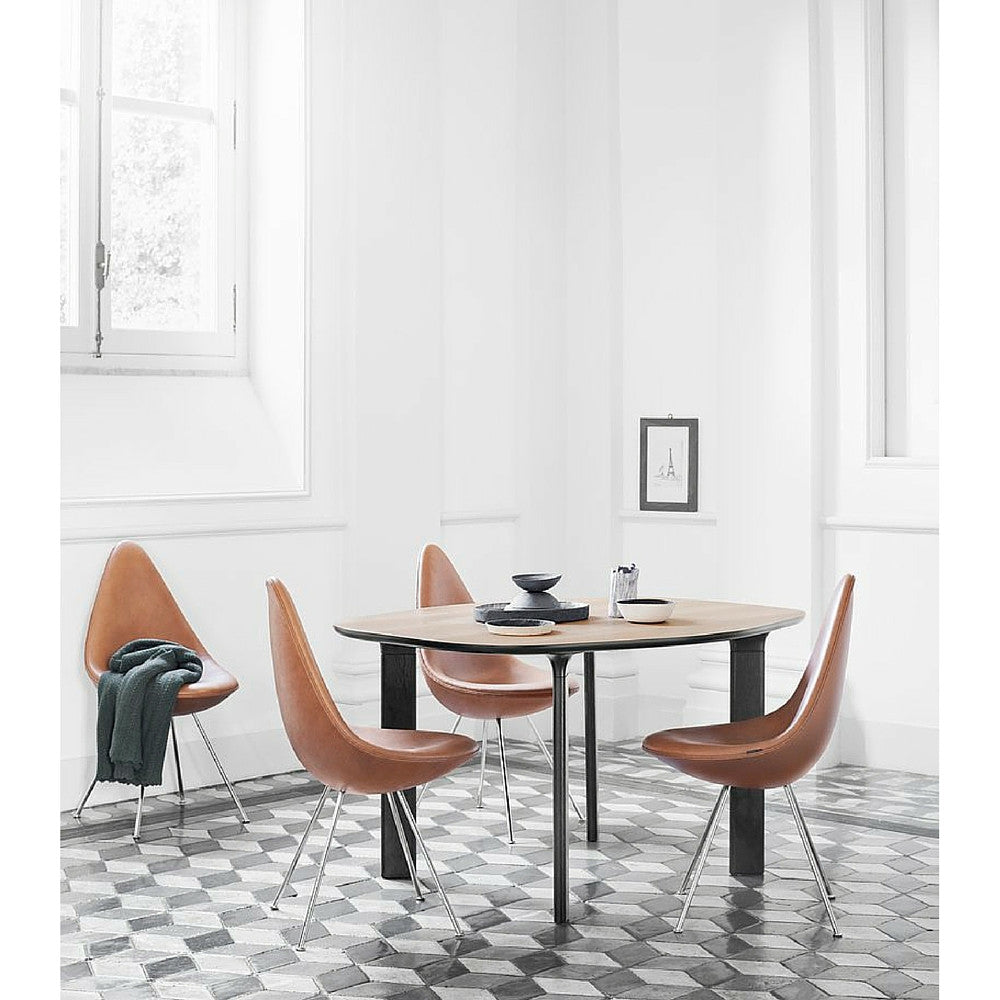 Jaime Hayon JH43 Analog Table with Oak Veneer and Black Oak Legs for Fritz Hansen 