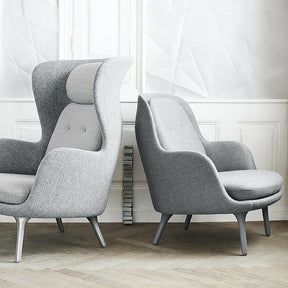 Jaime Hayon Ro Chair and Fri Chair Light Grey Side by Side in Room