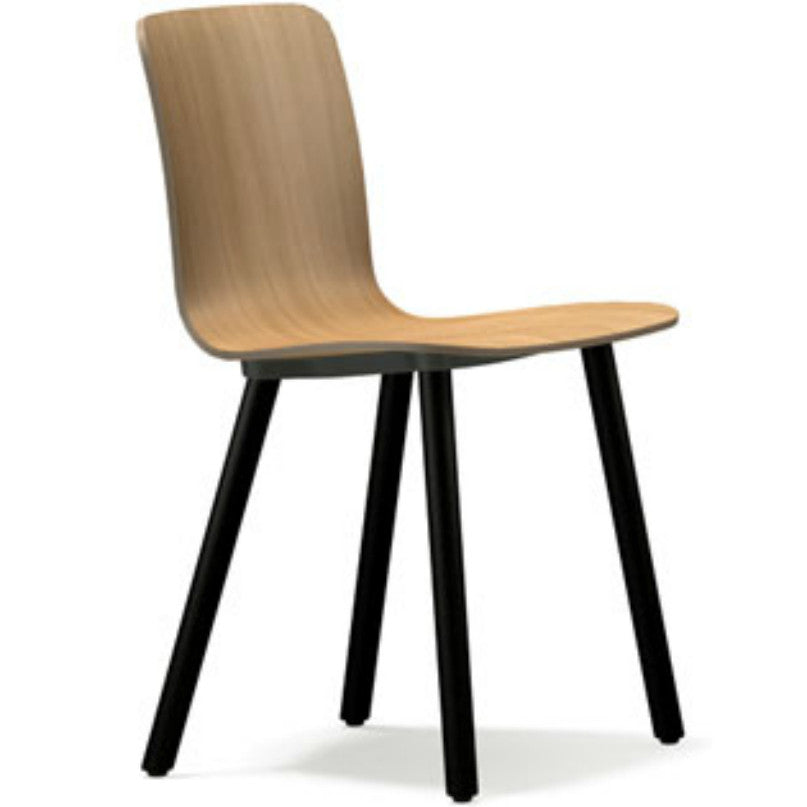 Jasper Morrison HAL Ply Wood Chair Light Oak Seat Dark Oak Base Vitra