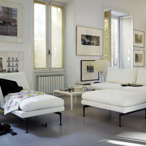 White Plate Table by Jasper Morrison with Antonio Citterio Suita Sofa and Chaise Lounge from Vitra