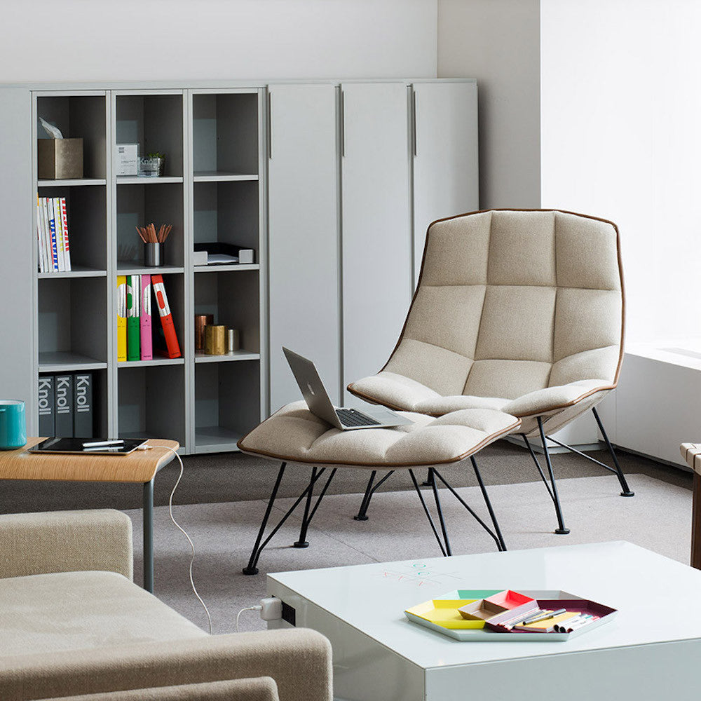 Jehs + Laub Lounge Chair with Leather Piping from Knoll