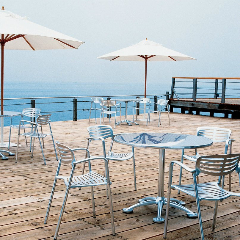 Jorge Pensi Round Cafe Table Toledo Chairs Ocean Outdoors Knoll