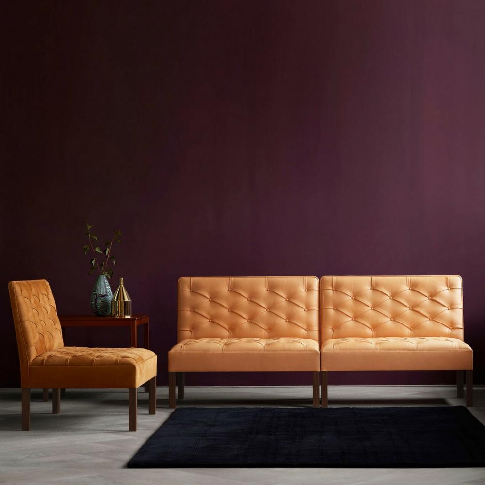 Kaare Klint Addition Sofa KK48650 Carl Hansen and Son in Goat Leather in Dark Raspberry Room