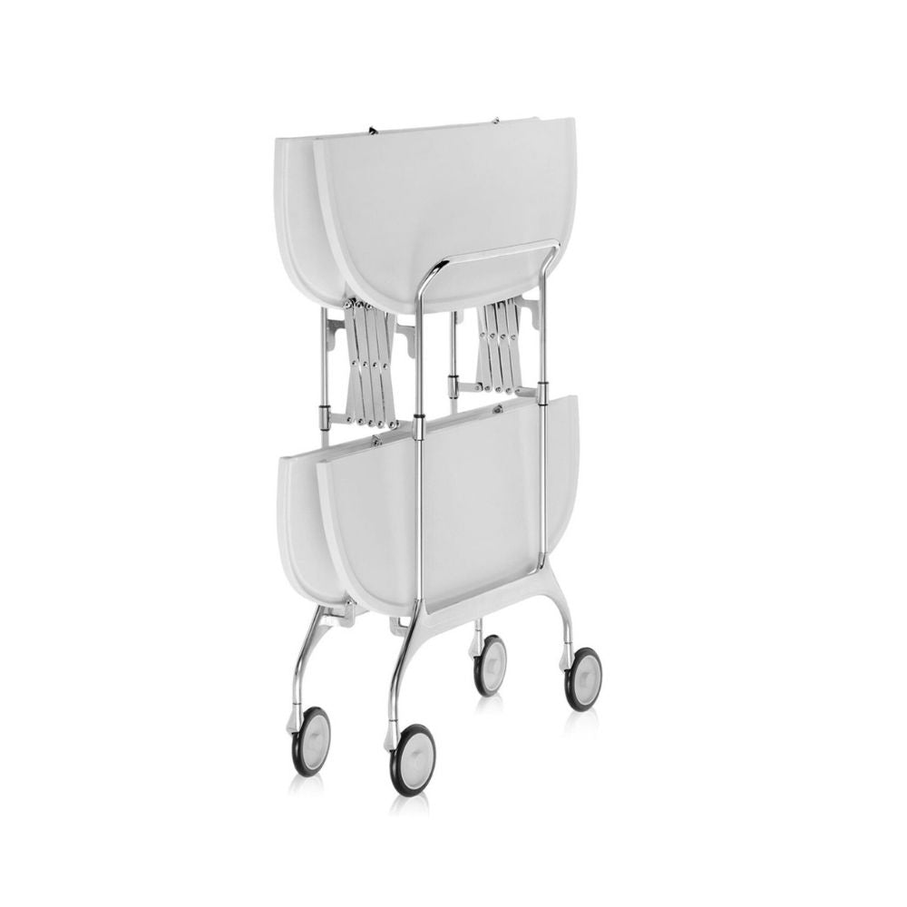 Kartell Gastone Bar Cart White Folded