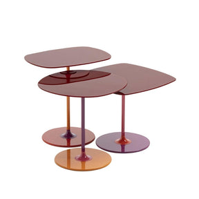 Kartell Thierry Side Tables by Piero Lissoni - Bordeaux