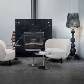 Kartell Thierry Side Tables by Piero Lissoni in Living room with Lunam chairs by Patricia Urquiola