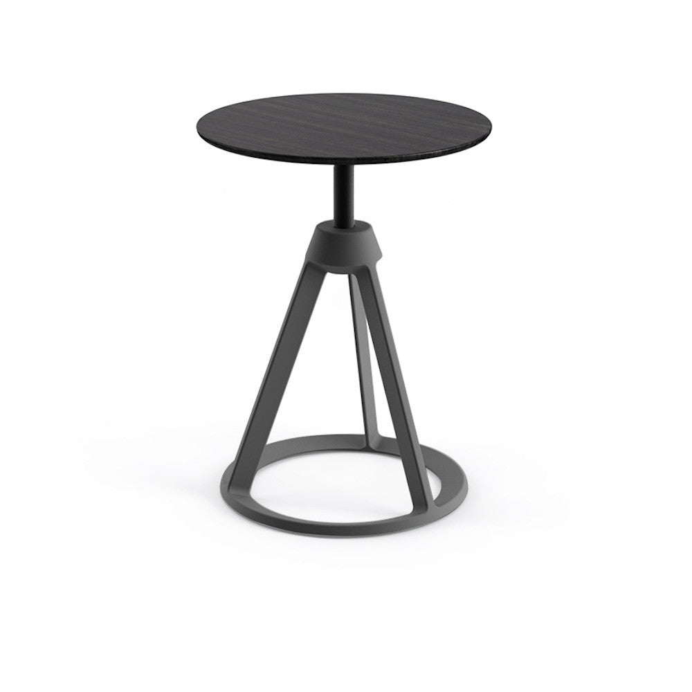 Knoll Barber Osgerby Piton Side Table Ebonized Oak Top Metallic Grey Base