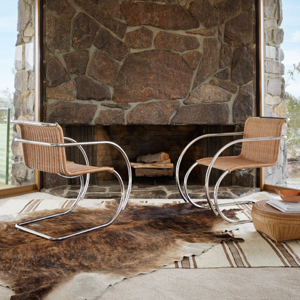 Knoll Cane MR Chairs by Mies Van der Rohe in situ