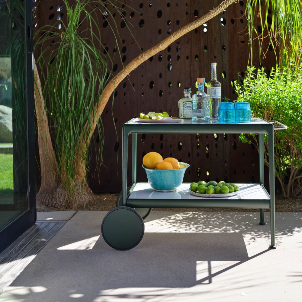 Knoll Richard Schultz 1966 Serving Cart Dark Green Outdoors