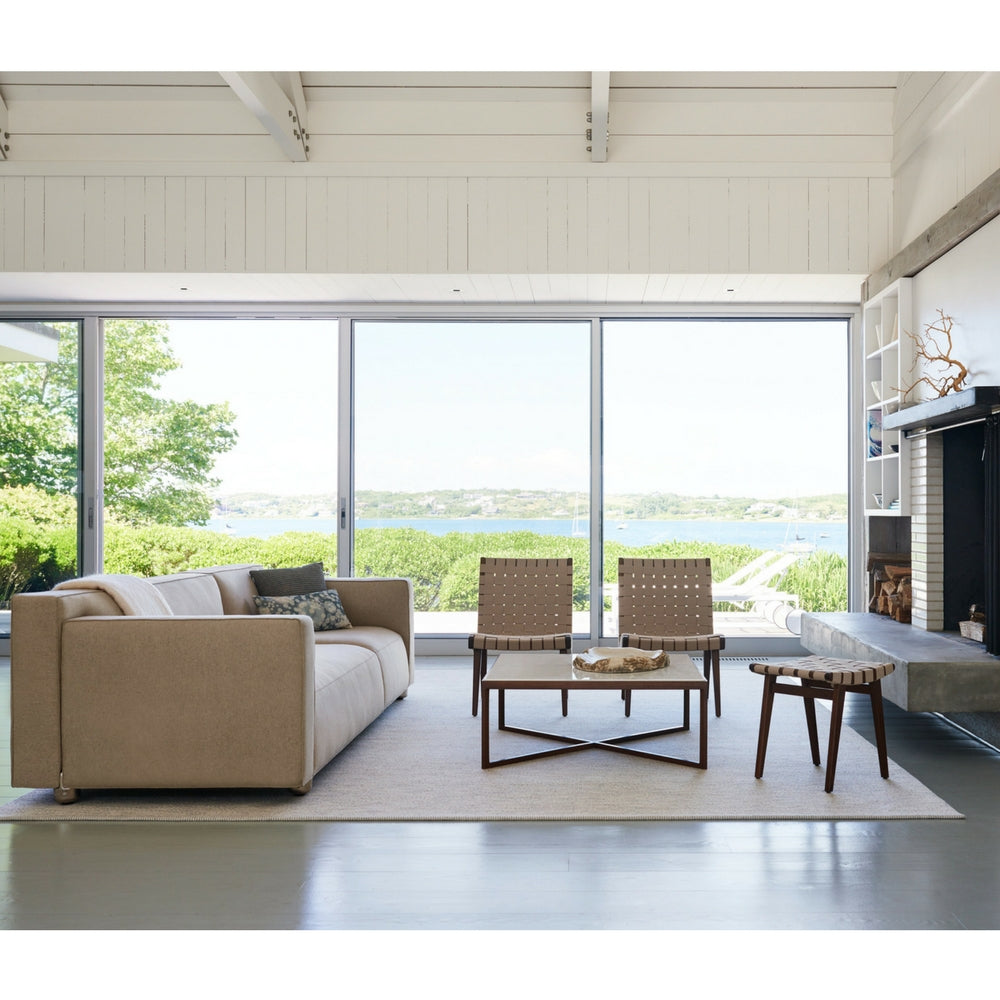 Knoll Risom Lounge Chairs and Ottoman in Living room With Barber Osgerby Sofa and Krusin Coffee Table