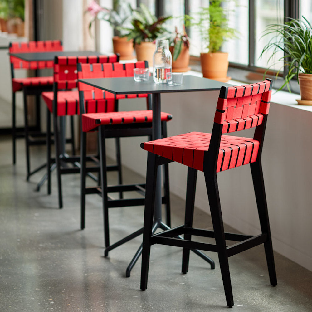 Knoll Risom Barstools in Restaurant