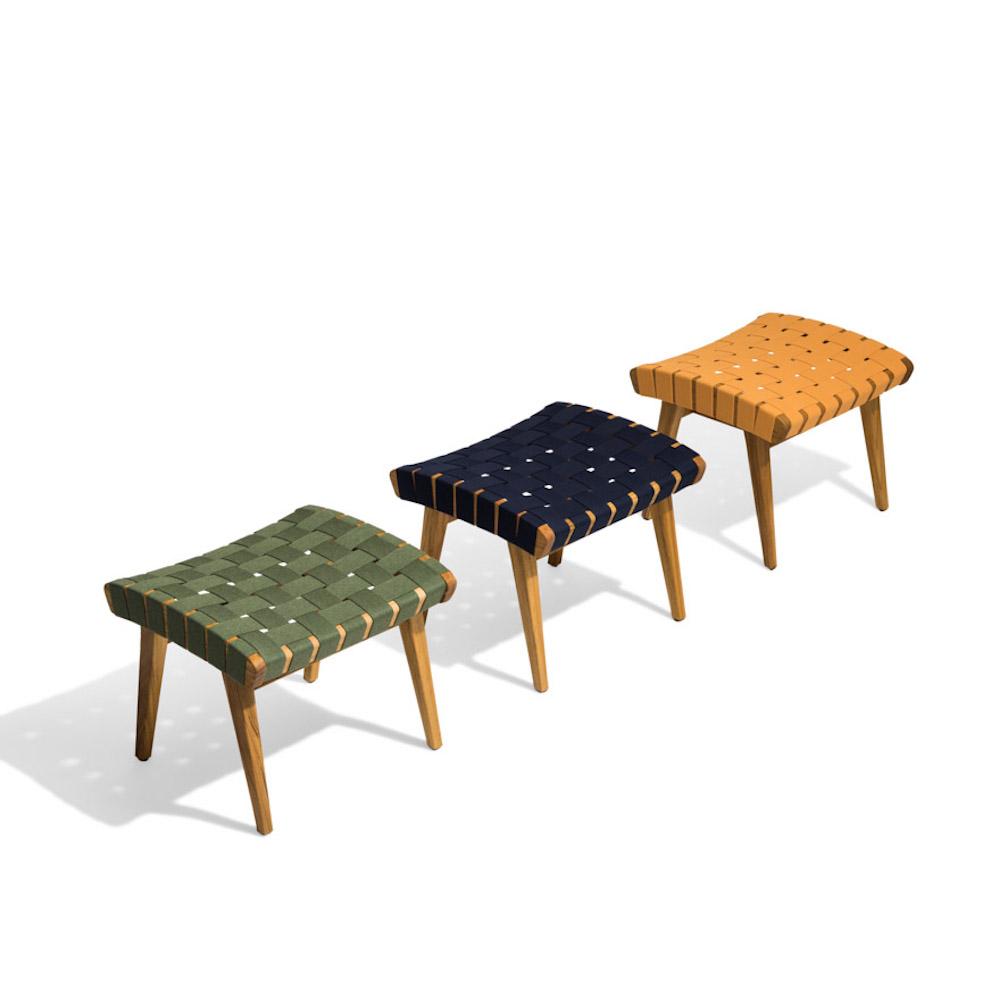 Knoll Risom Outdoor Ottomans Teak