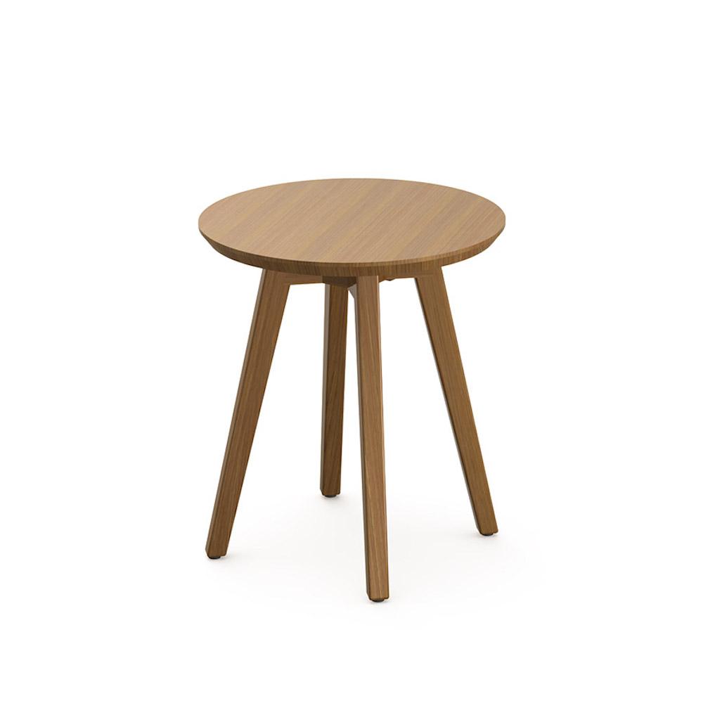 Knoll Risom Teak Outdoor Side Table Round