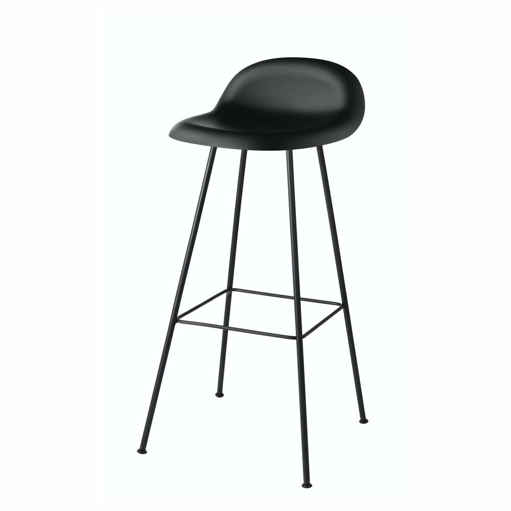 Gubi 3D Barstool Hi Rek Seat Black by Komplot Design