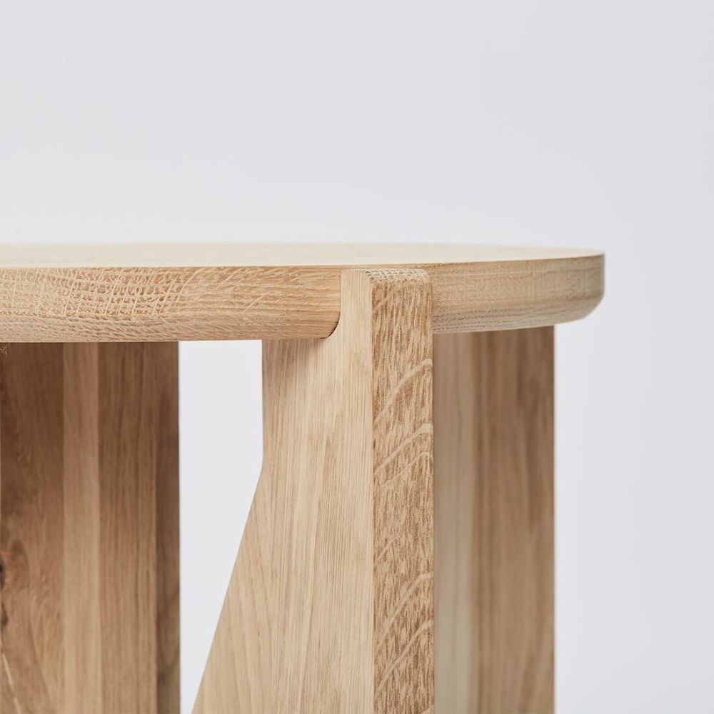 Kristina Dam Studio Light Oiled Oak Stool detail