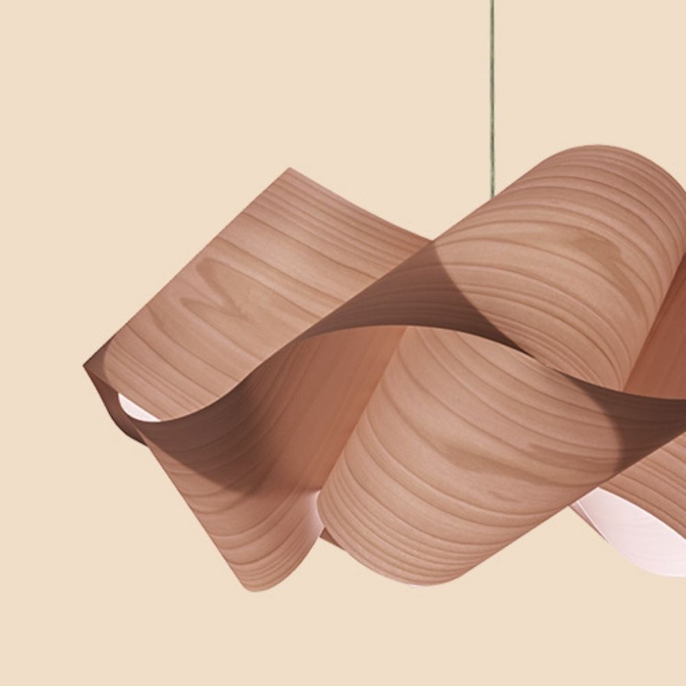 LZF Swirl Pendant Light Pale Rose Detail