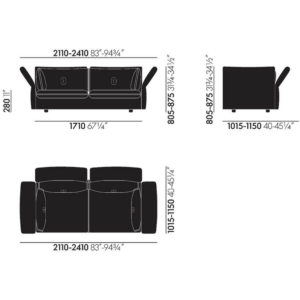 Mariposa Sofa Dimensions Barber and Osgerby for Vitra