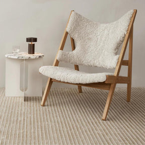 Menu Knitting Chair by Ib Kofod-Larsen with the Androgyne Side Table
