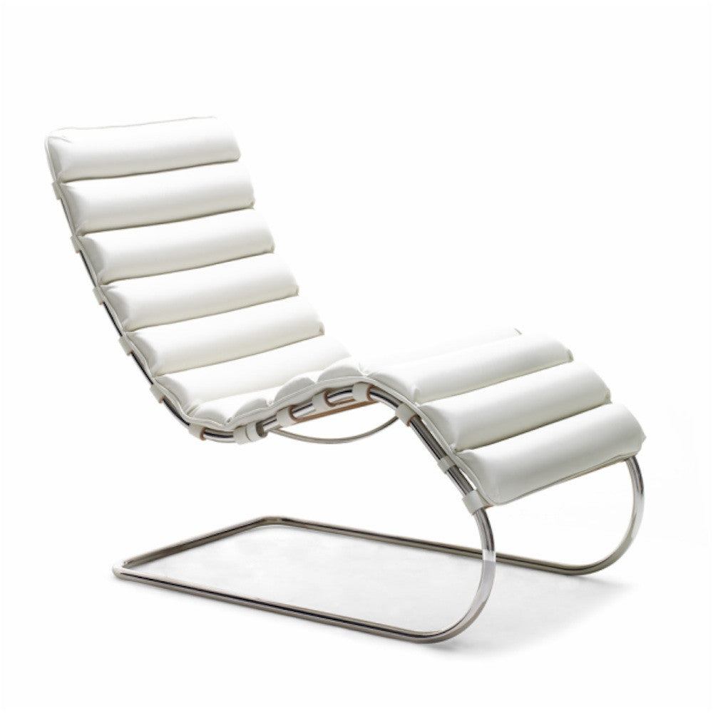 Mies van der Rohe MR Chaise White Knoll