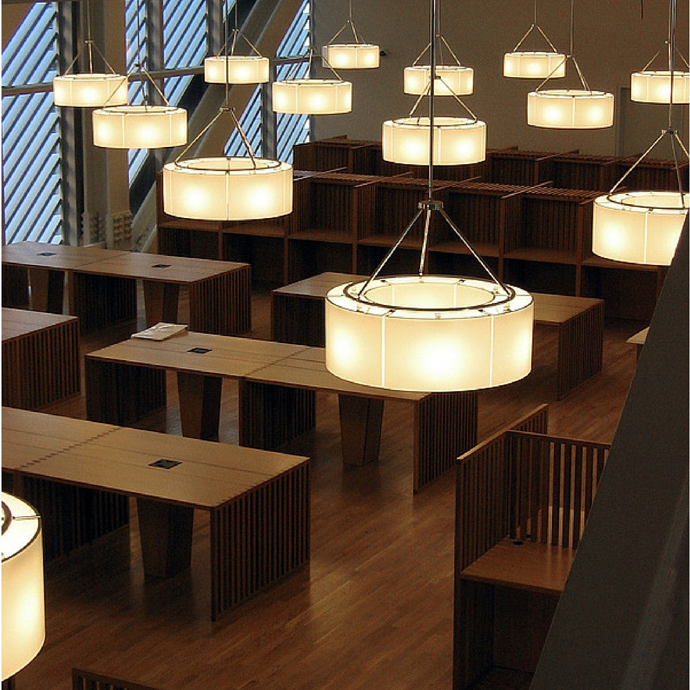 Miguel Milá Sexta Suspension Lamp Installation at Columbia University NYC by Santa & Cole