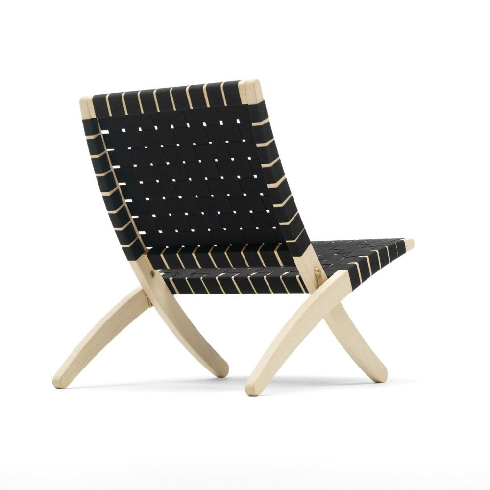 Morten Gottler Cuba Chair Black Cotton Natural Oak Back Carl Hansen & Son