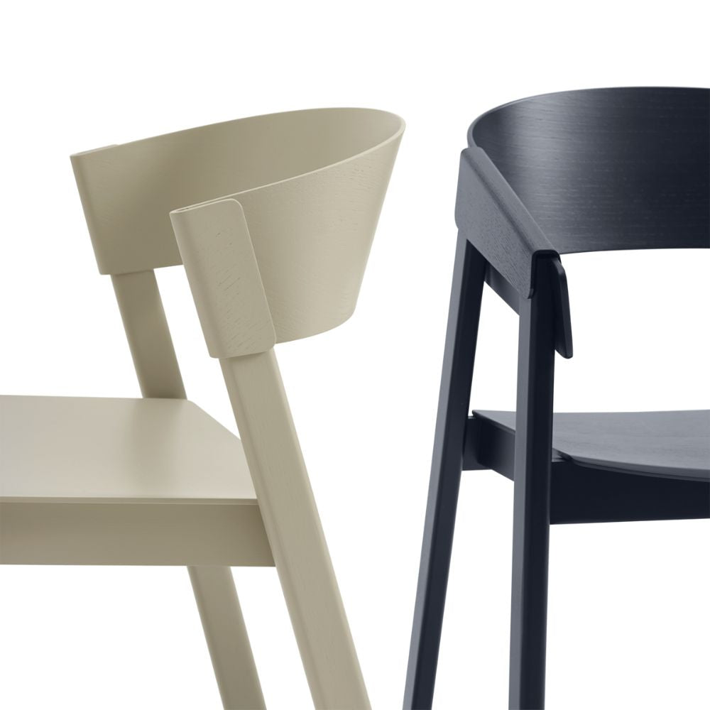 Muuto Cover Chairs Dark Beige and Midnight Blue