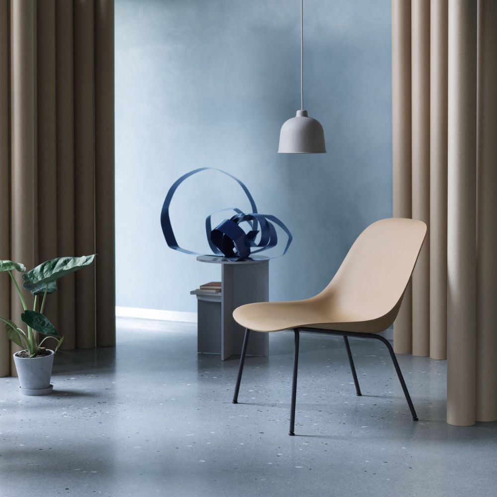 Muuto Fiber Lounge Chair with Tube Base by Iskos-Berlin