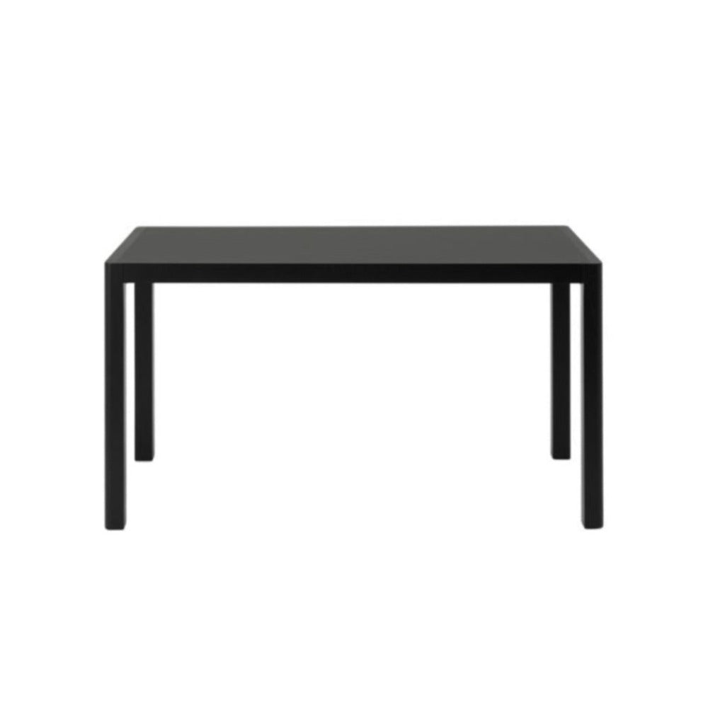 Muuto Workshop Table 51" Black Linoleum Black Oak Front