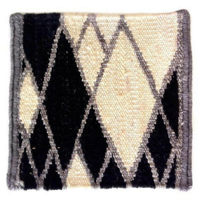 Nani Marquina Losanges Rug Black Ivory Detail