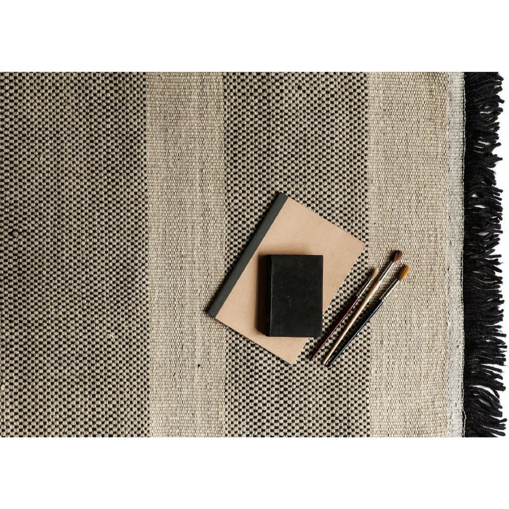 Nani marquina Tres Stripes Rug Black Detail