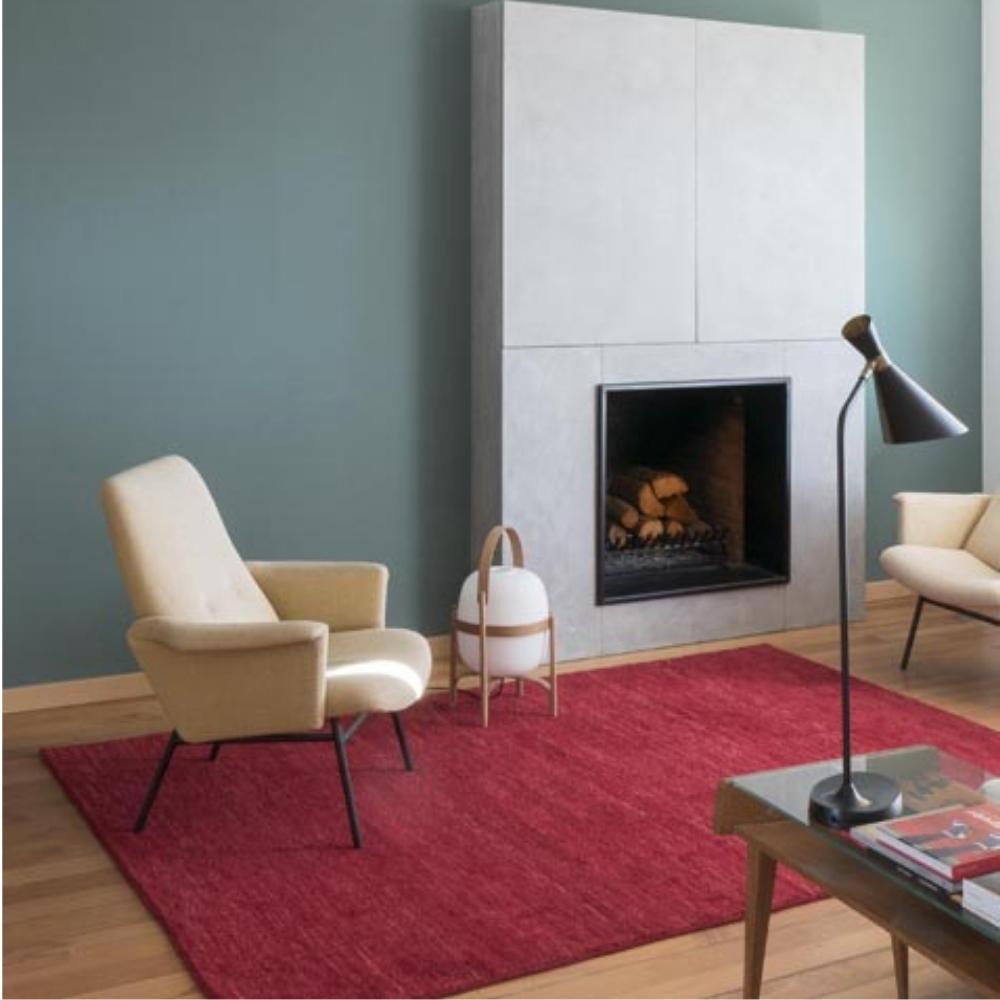 Nanimarquina Persian Colors Rug Scarlet Red in Living Room