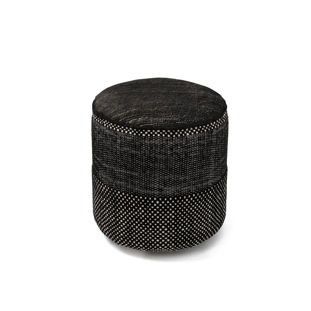 Tres Persian Pouf Black