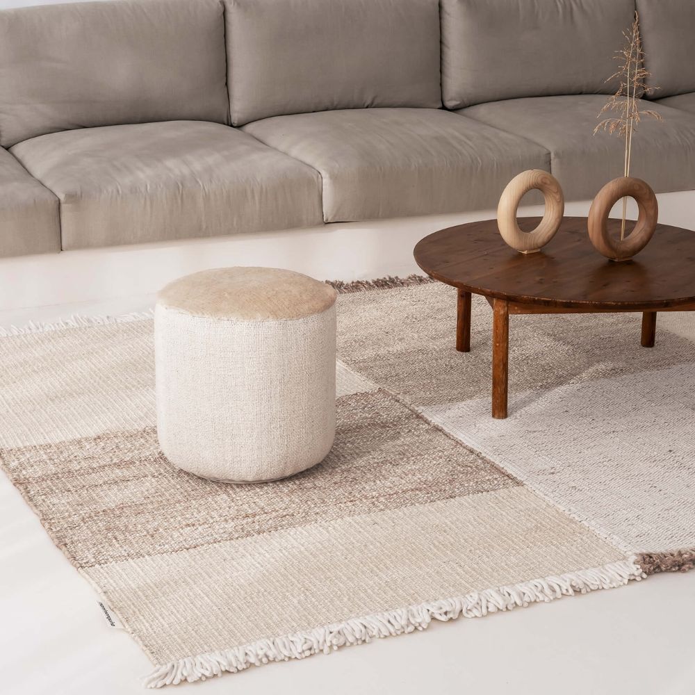 Nanimarquina Tres Vegetal Rug in Living Room Detail