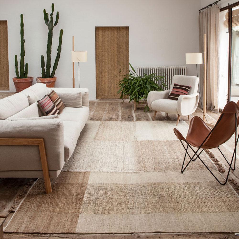 Nanimarquina Tres Vegetal Rug Styled in Living Room