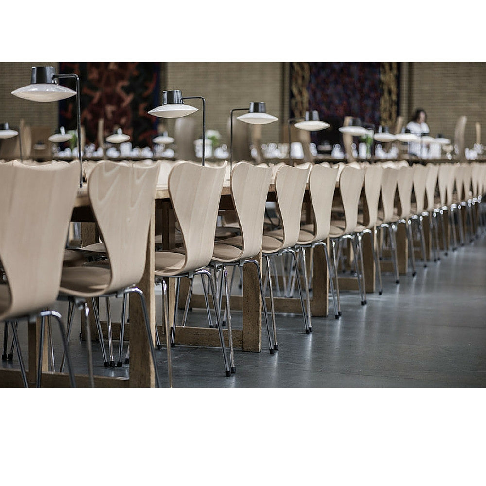 Natural Wood Series 7 Chairs in situ at Saint Catherines Oxford College Fritz Hansen