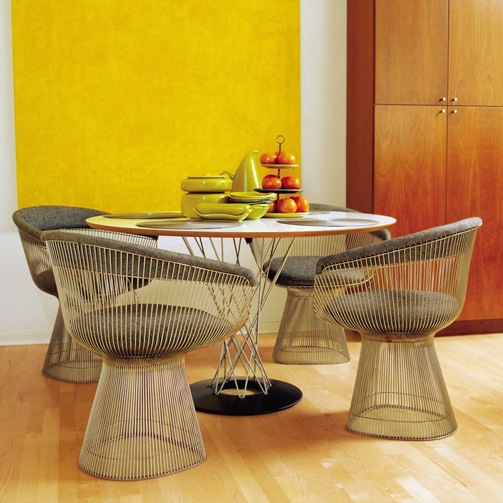 Noguchi Cyclone Dining Table in Room with Platner Chairs